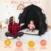 Blackout Tent for Pack and Play - Pack N Play Blackout Cover - 1-Click Setup Portable Sleep Pod with Monitor Pouch & 2 Fan Pouch, Black Out Tent Blocks 95% Light view 4