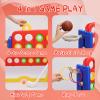 HAPPYMATY Giant 4 in A Row Game, Height Adjust Jumbo Yard Game Set for Kids & Adults with Mesh Catching Bag, Golf, Basketball Hoop & Ring Toss, 4-to-Score Connect Games for Indoor/Outdoor Fun view 3