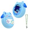Case for Tamagotchi Paradise with Lanyard  Cute Cartoon Silicone Protective Cover for Kids, Soft & Shockproof Shell for Tamagotchi Virtual Pet Keychain, Anti-Drop Holder Accessory (Blue) view 1