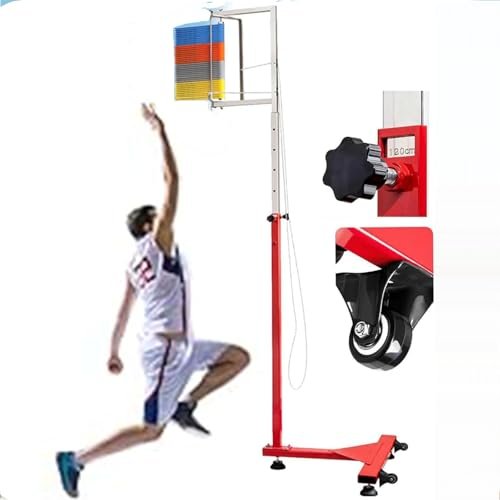 Jump Measurement Tester Floor Standing Vertical Height Exercise Device Measure Stick Pole Tool,Adjustable Vertical Jump Tester, Vertical Challenger Jump Tester Measurement Tool High Jump Tra