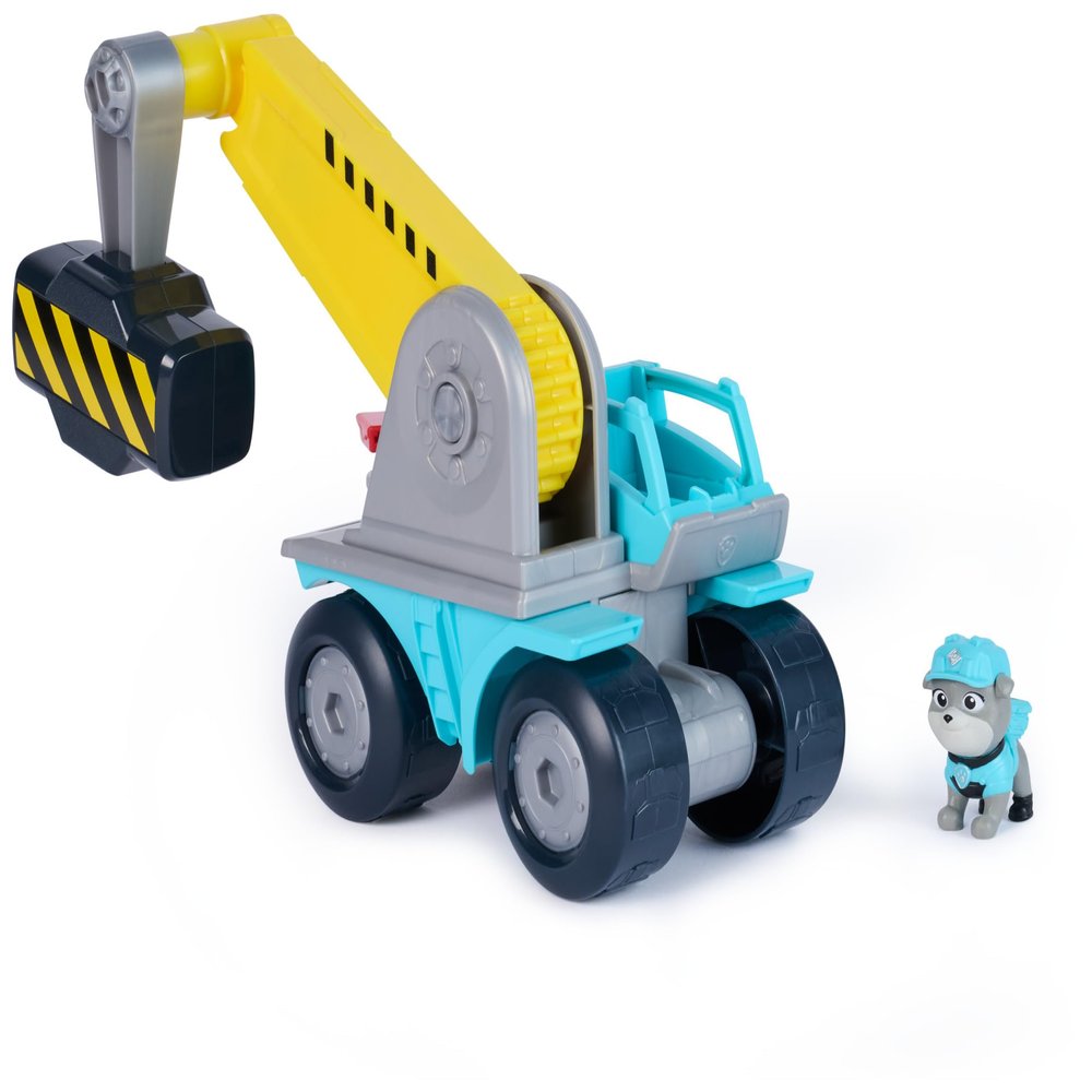 Rubble & Crew - Motors Mega Hammer Vehicle, 25 cm 2-in-1 Construction Vehicle with Motor Figure and Removable Tools, Paw Patrol Children's Toy from 3 Years
