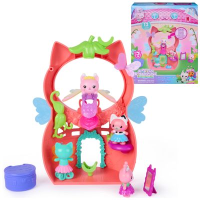 Gabby's Dollhouse Fairylandia, Kitty Fairys Flutter-riffic Playset with 12 Pieces & Exclusive Flutter-riffic Ring, Kids Toys for Girls & Boys Ages 3 and Up