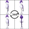 WTHCOS Long Purple Braid Wig Kids Purple Braid Wigs for Girls Cartoon Movie Halloween Cosplay Costume Animie Wigs view 2