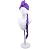 WTHCOS Long Purple Braid Wig Kids Purple Braid Wigs for Girls Cartoon Movie Halloween Cosplay Costume Animie Wigs view 3
