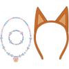 Bluey Kids Costume Jewelry Set with Soft Ears Headband Necklace and Bead Bracelet with Bingo Pendant | Play Accessories for Girls 3+ with Themed Gift Packaging view 2