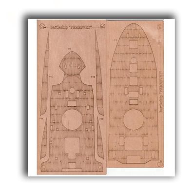 OREL386/3 1/200 Wooden Decks for Paper Model Peresvet