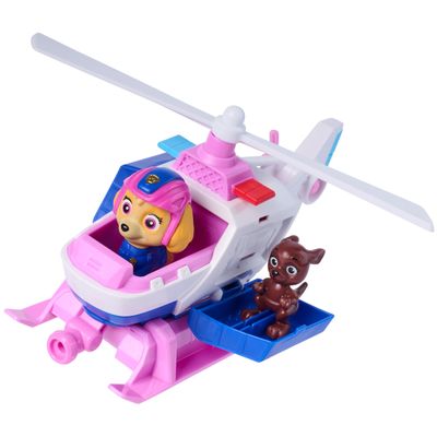 Paw Patrol: Search & Rescue, Skye Rescue Helicopter with 2 Figures, Hero Helicopter Toy with Pull-Back Action, Kids Toys for Boys & Girls Ages 3+