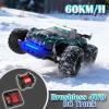 1/16 RTR Brushless Remote Control Cars for Adults, 4WD 60KM/H Fast All Terrain Off-Road RC Truck, High Speed RC Car with 2 LiPo 2000 mAh Batteries, Oil-Filled Shocks, 2-Color Shell, Colorful Lights view 2