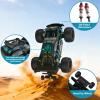 1/16 RTR Brushless Remote Control Cars for Adults, 4WD 60KM/H Fast All Terrain Off-Road RC Truck, High Speed RC Car with 2 LiPo 2000 mAh Batteries, Oil-Filled Shocks, 2-Color Shell, Colorful Lights view 3