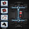 1/16 RTR Brushless Remote Control Cars for Adults, 4WD 60KM/H Fast All Terrain Off-Road RC Truck, High Speed RC Car with 2 LiPo 2000 mAh Batteries, Oil-Filled Shocks, 2-Color Shell, Colorful Lights view 4