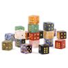 12PCS a Set Natural Crystal Gemstone Dice Set, Multi-Color Semi-Precious Stone Gaming Dice with Gold Pips Home Decor view 1