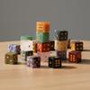 12PCS a Set Natural Crystal Gemstone Dice Set, Multi-Color Semi-Precious Stone Gaming Dice with Gold Pips Home Decor view 3
