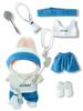 MOFABIA Clothes for 17cm Doll, 6 pcs Set Doll's Outfits Luxury Sports Wearing Badminton Shirt Pants Headset Shoes Accessories Fashion Stylish Adorable Dolls Clothes (No Doll) (Badminton Minne White) view 1