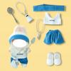 MOFABIA Clothes for 17cm Doll, 6 pcs Set Doll's Outfits Luxury Sports Wearing Badminton Shirt Pants Headset Shoes Accessories Fashion Stylish Adorable Dolls Clothes (No Doll) (Badminton Minne White) view 2
