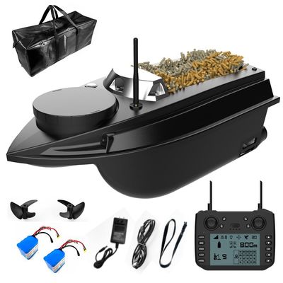 GoolRC V030 Remote Control Bait Boat, 2.4Ghz GPS Fishing Boats with Auto Return, LCD Screen, 6.6lbs Load Capacity, LED Lights, 2624ft Long Range Control RC Bait Boat for Adults