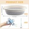10 Pack Small Woven Basket with Gift Bags and Ribbons, Rectangle Storage Basket Set, Natural Cotton Rope Woven Baskets, Gift Basket for Baby Nursery, Toy Baskets, Bathroom Organization Bin view 2