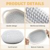 10 Pack Small Woven Basket with Gift Bags and Ribbons, Rectangle Storage Basket Set, Natural Cotton Rope Woven Baskets, Gift Basket for Baby Nursery, Toy Baskets, Bathroom Organization Bin view 3