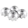 4Pcs Wheel for Adapter 3.8 Inch Wheel for Adapter for PL Proline 3.8 Inch 8X32 to 17Mm Wheel for Replacement Silver view 1