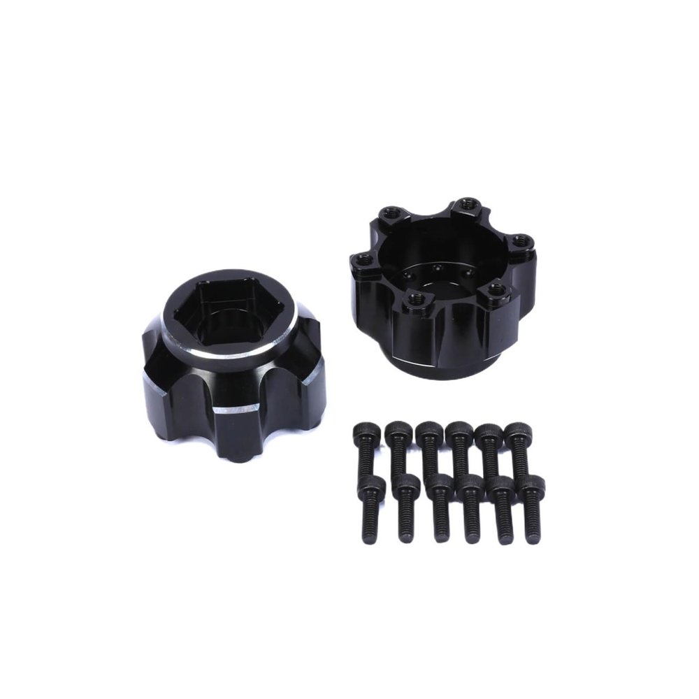NFGHTRUU for RCAWD 2/4 pcs Wheel Hex Adapters 6x30 to 17mm for PRO633800 for 1/10 Proline Series Wheel Tires for Parts(Black 1)