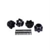NFGHTRUU for RCAWD 2/4 pcs Wheel Hex Adapters 6x30 to 17mm for PRO633800 for 1/10 Proline Series Wheel Tires for Parts(Black 1) view 2