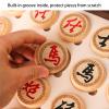 2 Player Chinese Chess Strategy Board Games Travel Board Game Set with Beechwood Pieces and Foldable Chessboard(5.8cm/2.3in) view 3