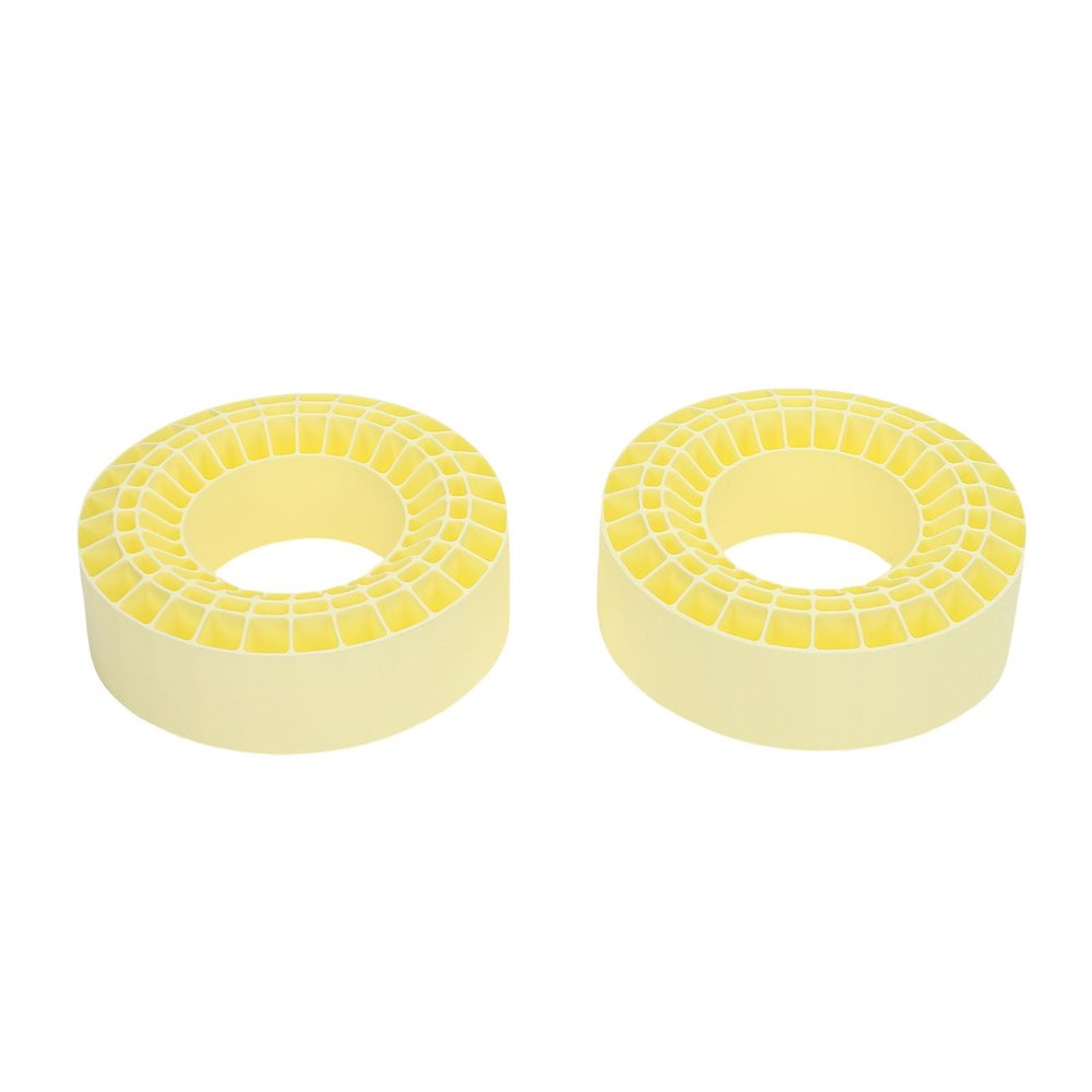 SUNGOOYUE Silicone Tires Insert, 2Pcs 2.2in Silicone Double Layer Hollow Tires Liners for 1/10 Crawler Cars (Yellow)