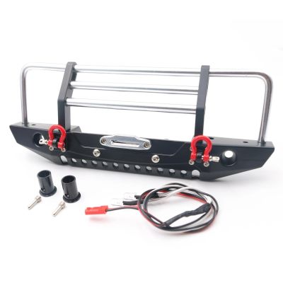 BOQEXSS for Traxxas for Redcat for TRX4 for Scout II Gen8 1/10 Alloy Front Bumper with Lights RC for Racing Crawler Car Rc Bumpers