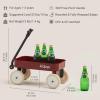 Kidpop Pula-Mini First Wagon for Toddlers, 4-Wheel Baby Pull Toy Cart for Kids Ages 1-3, Indoor & Outdoor Push Walker Toy, Ideal 1 Year Old Birthday Gifts (Red) view 2