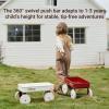 Kidpop Pula-Mini First Wagon for Toddlers, 4-Wheel Baby Pull Toy Cart for Kids Ages 1-3, Indoor & Outdoor Push Walker Toy, Ideal 1 Year Old Birthday Gifts (Red) view 4