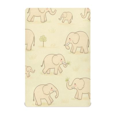 Animal Elephant Yellow Crib Fitted Sheets Bedding for Girl 52''x28'' sabanas para cunas de ni?o