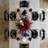 100Pcs Button Eyes Paper Plates 9 Inch Heavy Duty Horror Movie Black Cat Disposable Dessert Plates Fantasy Keyhole Dinner Serving Trays for Girls Boys Halloween Samhain Party Decorations Supplies view 2