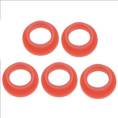 5pcs Nitro Engine Rear Exhaust Manifold Round Gasket Seal for 1/8 1/10 Scale RC Car(Red)