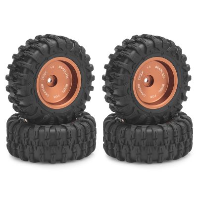 1.3 Beadlock Wheels and Tires, daitoku 1.3" RC Car Tires Aluminum Wheels Rims for TRX4M SCX24 1/18 1/24 RC Crawler