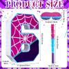 16 Inch Number 6 Spider Pinata for 6th Birthday Party Decorations Purple Pink Spider Party Favors, Spider Pinata with Stick Blindfold Confetti for 6th Birthday Party Supplies, Fiesta, Anniversary view 2