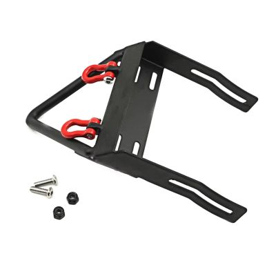BOQEXSS for Axial for SCX10 1/10 Metal Front Bumper with Winch Mount Shackles RC Crawler Car Upgrade Parts Accessories Rc Bumpers(Size1)