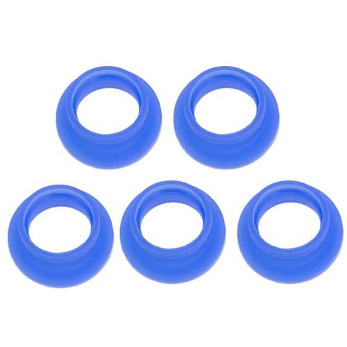 5pcs Nitro Engine Rear Exhaust Manifold Round Gasket Seal for 1/8 1/10 Scale RC Car(Blue)