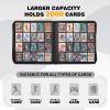 20-Pocket Card Binder, Trading Card Binder Holds 2000 Cards, Premium Zippered Trading Card Album Compatible with TCG, Game & Sports Cards (Carbon ash) view 4