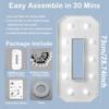 2Pcs/Set 73cm/28.74 inch Light Up Digital Marquee Frame with White Lights KT Board Set Party Decorative Light Birthday Party Anniversary Decoration With Cool White Lights Background Decor- Number 50 view 2