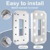 2Pcs/Set 73cm/28.74 inch Light Up Digital Marquee Frame with White Lights KT Board Set Party Decorative Light Birthday Party Anniversary Decoration With Cool White Lights Background Decor- Number 50 view 4