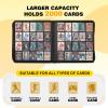 20-Pocket Card Binder, Trading Card Binder Holds 2000 Cards, Premium Zippered Trading Card Album Compatible with TCG, Game & Sports Cards (Black) view 4