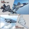 2Pcs Military Fighter Jet Toy Airplane 4-8 8-12 with Light Up & Sounds Toy Airplane Model Pull Back Diecast Alloy Army Metal Toy Aircraft Birthday Gift for 3 5 6 7 9 10 11 Boy Toys Girl Toddler view 2