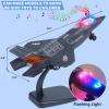 2Pcs Military Fighter Jet Toy Airplane 4-8 8-12 with Light Up & Sounds Toy Airplane Model Pull Back Diecast Alloy Army Metal Toy Aircraft Birthday Gift for 3 5 6 7 9 10 11 Boy Toys Girl Toddler view 4