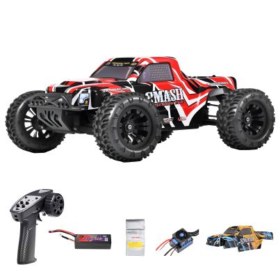 FullfunRC Smash 1:10 Scale Hobby Grade RC Truck, 30+ Mph High-Speed Brushless Model, 4WD Off-Road RTR with 2.4GHz Radio System, Fully Adjustable Oil-Filled Shocks & Metal Drivetrain