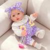 12" Flower Pattern Baby Doll With Backpack Carrier Can Store Clothes and Accessories,12 Inch Baby Dolls Set In Gift Box With Hanky Pacifier Bottle Pretend Baby Care Toy For Girl Child Toddler 3+ Gifts view 3