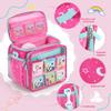 Carrying Case Compatible with Little Tikes Story Dream Machine Books Starter Set, Portable Cute Storage Bag for Storytime,Little Golden Book & Characters,Pink view 3