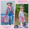 Carrying Case Compatible with Little Tikes Story Dream Machine Books Starter Set, Portable Cute Storage Bag for Storytime,Little Golden Book & Characters,Pink view 4
