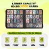 20-Pocket Card Binder, Trading Card Binder Holds 2000 Cards, Premium Zippered Trading Card Album Compatible with TCG, Game & Sports Cards (Soft Green) view 4