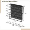 Acrylic Coin Display Case With 5 Layers, Transparent Holder With Black Backing, Detachable Dividers, Hinged Door Storage Box view 3