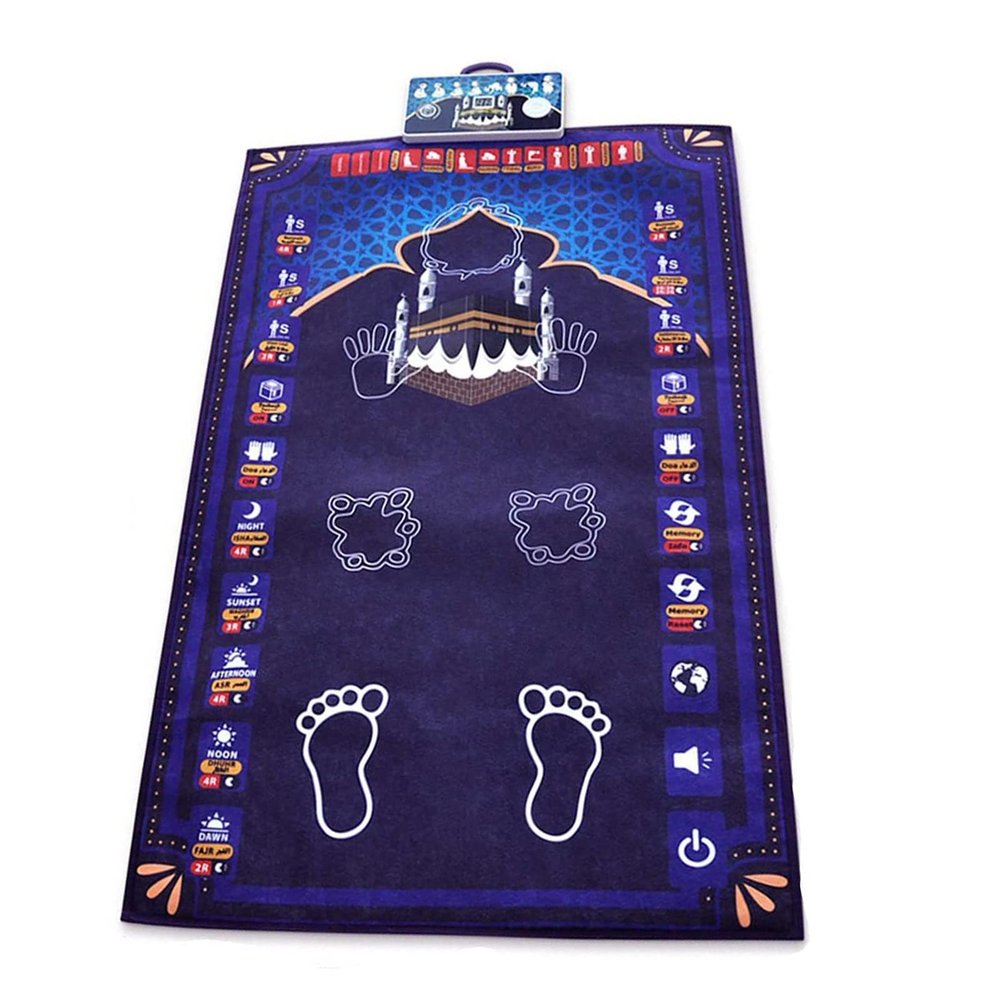 Smart Islamic Prayer Rug with Talking Guide - Electronic Prayer Mat for Children & Adults, Teaching Music & Worship Step Instructions, Muslims
