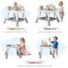 Baby Activity Center, Baby Jumpers and Bouncers with 5 Toys, Lights & Music, Adjustable Heights, 3-Stage Activity Center & Play Table, 360 Rotary Interactive Play Center for Baby Ages 6m+ (White) view 2